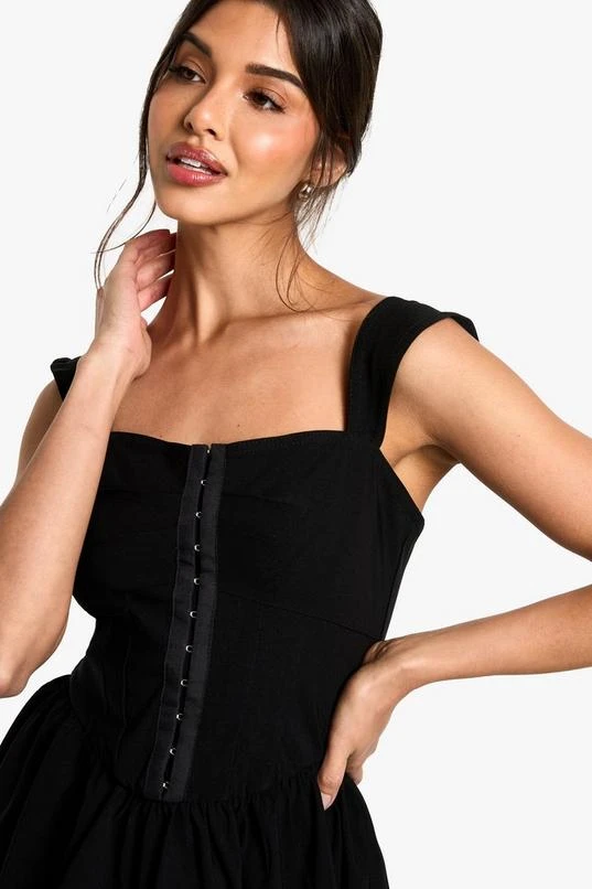 BOOHOO Hook & Eye Detail Strappy Mini Dress 4 BOOHOO Hook & Eye Detail Strappy Mini Dress - Image 4