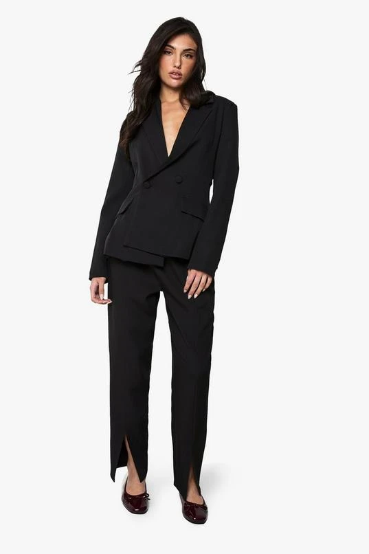 BOOHOO Split Front Slim Fit Tailored Trousers 3 BOOHOO Split Front Slim Fit Tailored Trousers - Image 3