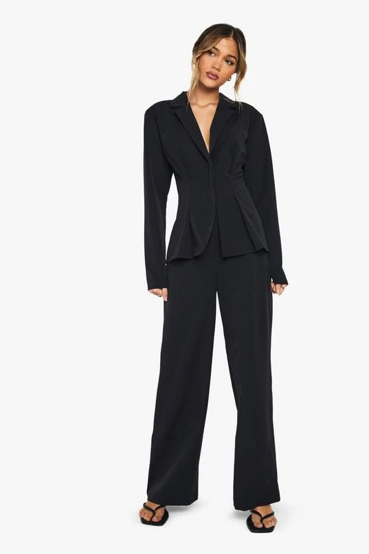 BOOHOO Tailored Straight Leg High Waisted Trouser 3 BOOHOO Tailored Straight Leg High Waisted Trouser - Image 3