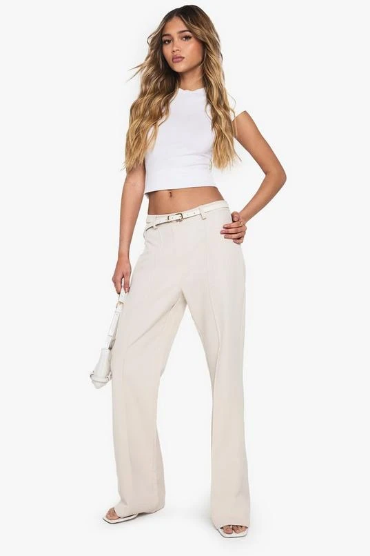BOOHOO Fit And Flare Tailored Trousers 1 BOOHOO Fit And Flare Tailored Trousers