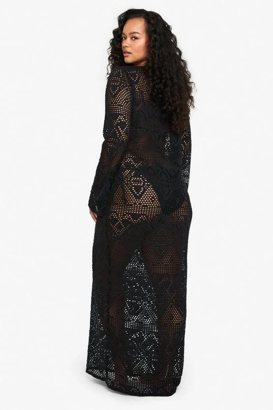 BOOHOO Plus Flared Sleeve Maxi Beach Dress 2 BOOHOO Plus Flared Sleeve Maxi Beach Dress - Image 2