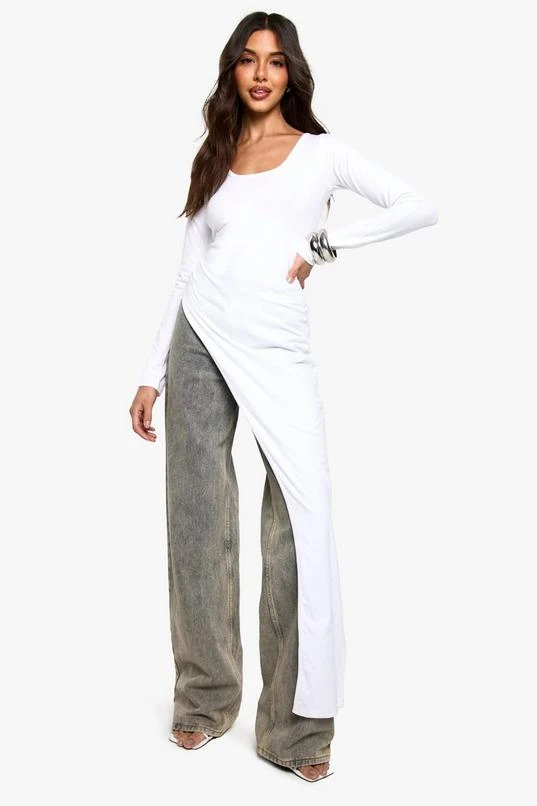 BOOHOO Cotton Scoop Neck Maxi Top 1 BOOHOO Cotton Scoop Neck Maxi Top