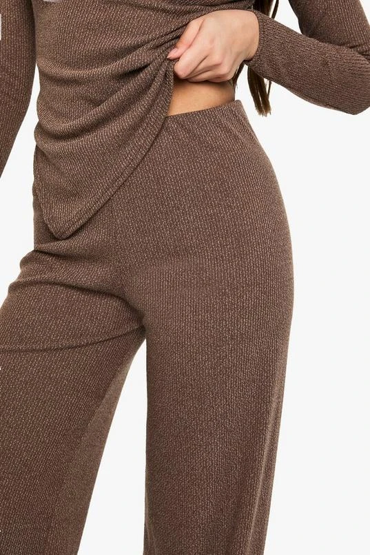 BOOHOO RIB WIDE LEG TROUSER 4 BOOHOO RIB WIDE LEG TROUSER - Image 4