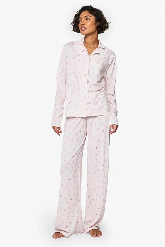 BOOHOO Tall Bow Printed Shirt & Trouser Pyjama Set 1 BOOHOO Tall Bow Printed Shirt & Trouser Pyjama Set