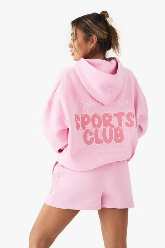 BOOHOO Dsgn Studio Sports Club Bubble Print Sweat Short 2 BOOHOO Dsgn Studio Sports Club Bubble Print Sweat Short - Image 2