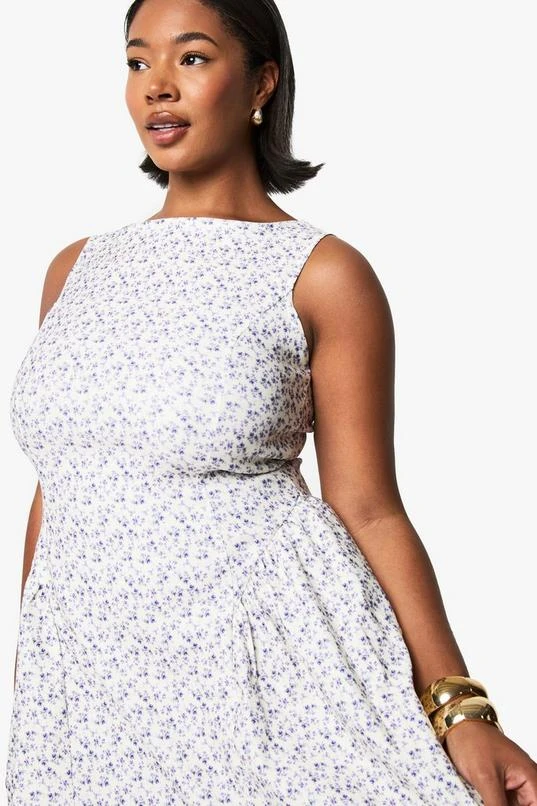 BOOHOO PLUS DITSY BENGALINE SKATER DRESS 4 BOOHOO PLUS DITSY BENGALINE SKATER DRESS - Image 4