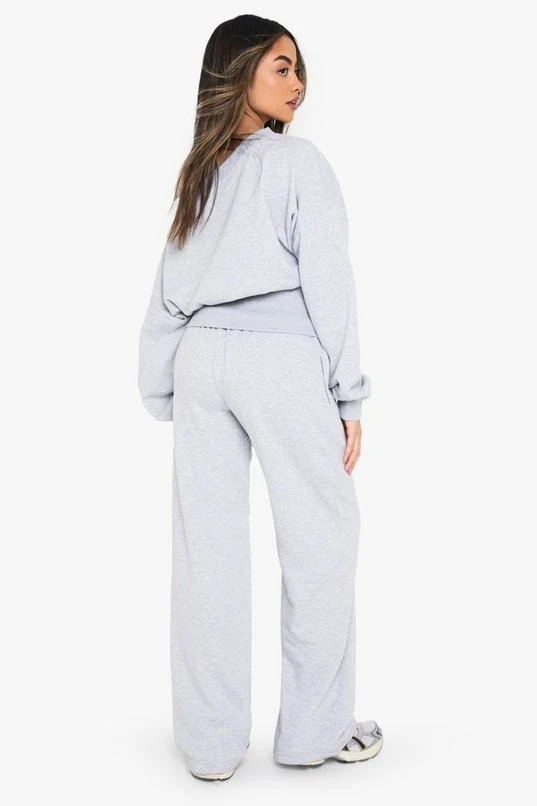 BOOHOO OFF THE SHOULDER CINCHED WAIST WIDE LEG TRACKSUIT 2 BOOHOO OFF THE SHOULDER CINCHED WAIST WIDE LEG TRACKSUIT - Image 2