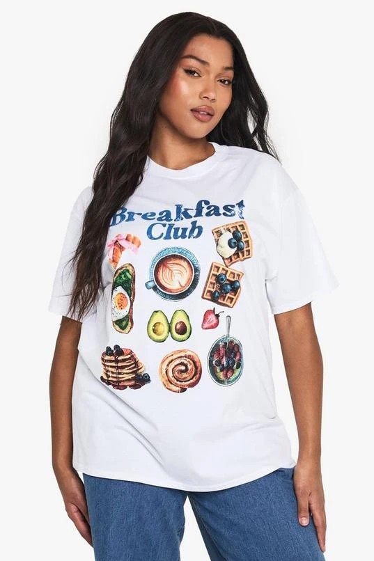 BOOHOO PLUS BREAKFAST CLUB OVERSIZED T-SHIRT 1 BOOHOO PLUS BREAKFAST CLUB OVERSIZED T-SHIRT