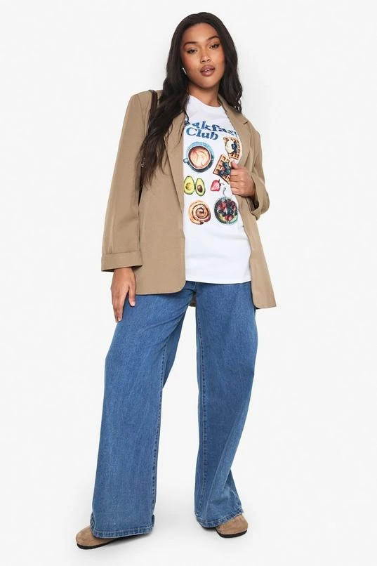 BOOHOO PLUS BREAKFAST CLUB OVERSIZED T-SHIRT 3 BOOHOO PLUS BREAKFAST CLUB OVERSIZED T-SHIRT - Image 3