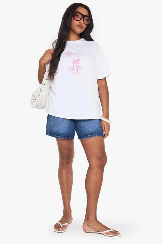 BOOHOO PLUS COCKTAIL BOW OVERSIZED T-SHIRTS 3 BOOHOO PLUS COCKTAIL BOW OVERSIZED T-SHIRTS - Image 3