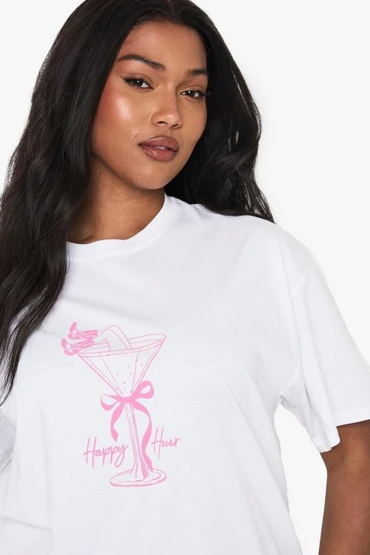BOOHOO PLUS COCKTAIL BOW OVERSIZED T-SHIRTS 4 BOOHOO PLUS COCKTAIL BOW OVERSIZED T-SHIRTS - Image 4