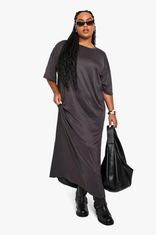 BOOHOO PLUS OVERSIZED MIDAXI T SHIRT DRESS 3 BOOHOO PLUS OVERSIZED MIDAXI T SHIRT DRESS - Image 3