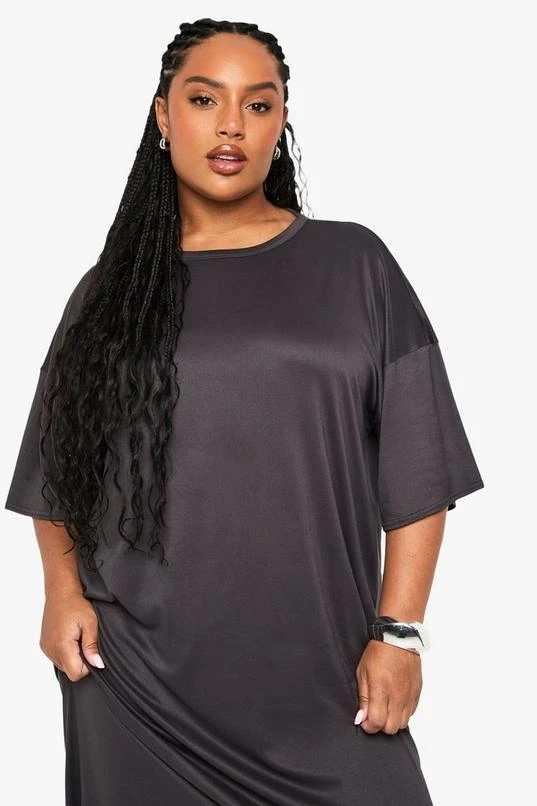 BOOHOO PLUS OVERSIZED MIDAXI T SHIRT DRESS 4 BOOHOO PLUS OVERSIZED MIDAXI T SHIRT DRESS - Image 4