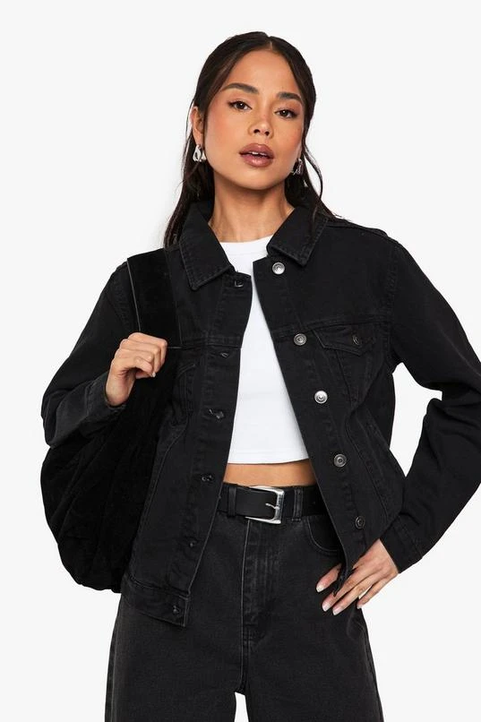 BOOHOO Washed Black Denim Jacket 1 BOOHOO Washed Black Denim Jacket