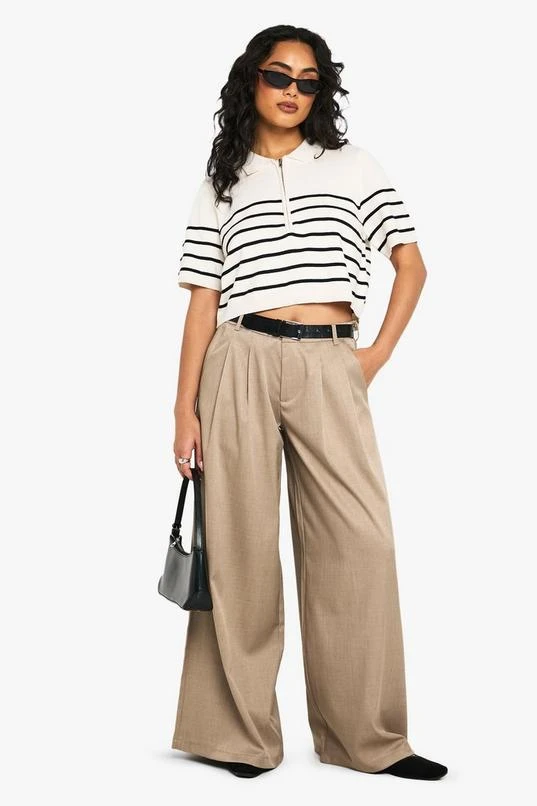 BOOHOO Stripe Oversized Zip Neck Knitted Top 3 BOOHOO Stripe Oversized Zip Neck Knitted Top - Image 3