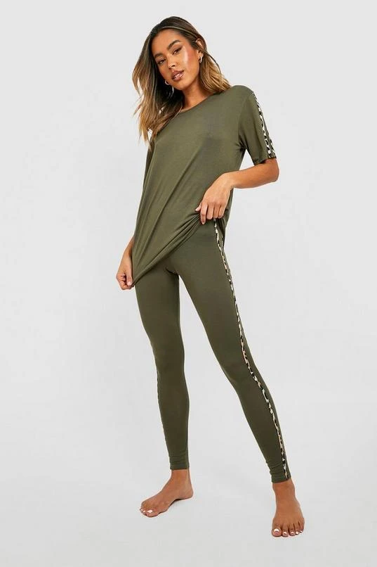BOOHOO Leopard Side Stripe Loungewear Set 1 BOOHOO Leopard Side Stripe Loungewear Set