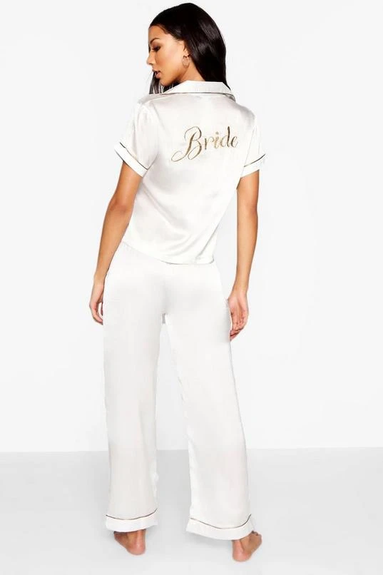 BOOHOO Bride Embroidered Pajamas 1 BOOHOO Bride Embroidered Pajamas