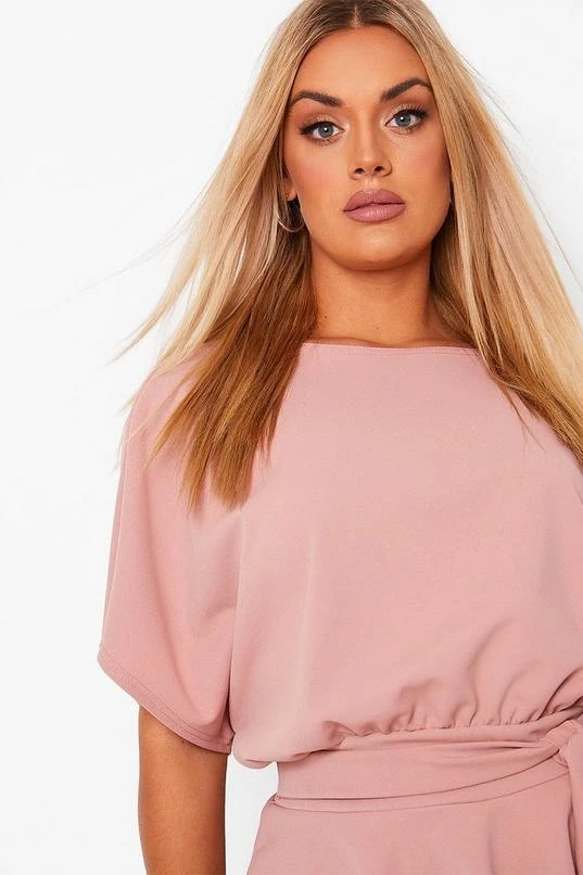 BOOHOO Plus Boat Neck Peplum Dress 4 BOOHOO Plus Boat Neck Peplum Dress - Image 4