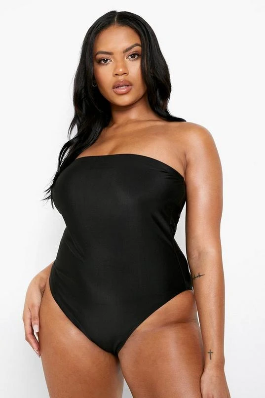 BOOHOO Plus Essentials Bandeau Swimsuit 3 BOOHOO Plus Essentials Bandeau Swimsuit - Image 3