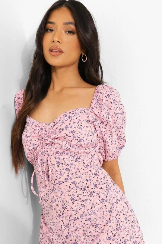 BOOHOO Petite Ditsy Floral Frill Hem Mini Dress 4 BOOHOO Petite Ditsy Floral Frill Hem Mini Dress - Image 4