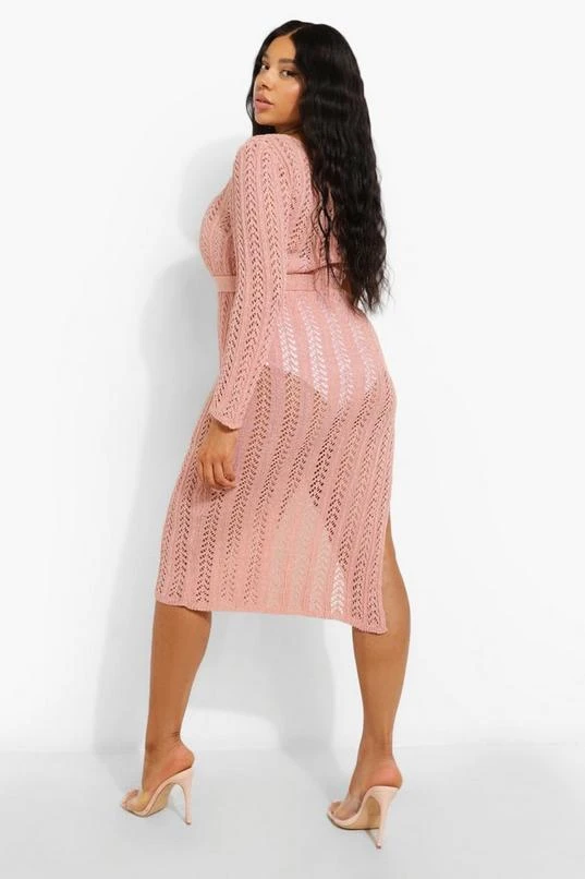 BOOHOO Plus Shimmer Knitted Beach Shoulder Dress 2 BOOHOO Plus Shimmer Knitted Beach Shoulder Dress - Image 2