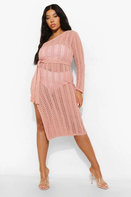 BOOHOO Plus Shimmer Knitted Beach Shoulder Dress 4 BOOHOO Plus Shimmer Knitted Beach Shoulder Dress - Image 4