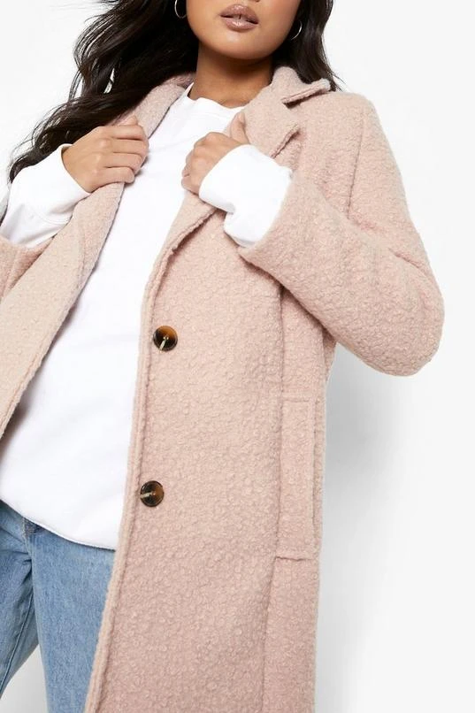BOOHOO Petite Textured Wool Look Tailored Coat 4 BOOHOO Petite Textured Wool Look Tailored Coat - Image 4
