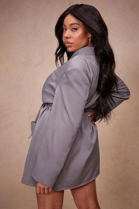 BOOHOO Plus Belt Detail Blazer Dress 2 BOOHOO Plus Belt Detail Blazer Dress - Image 2