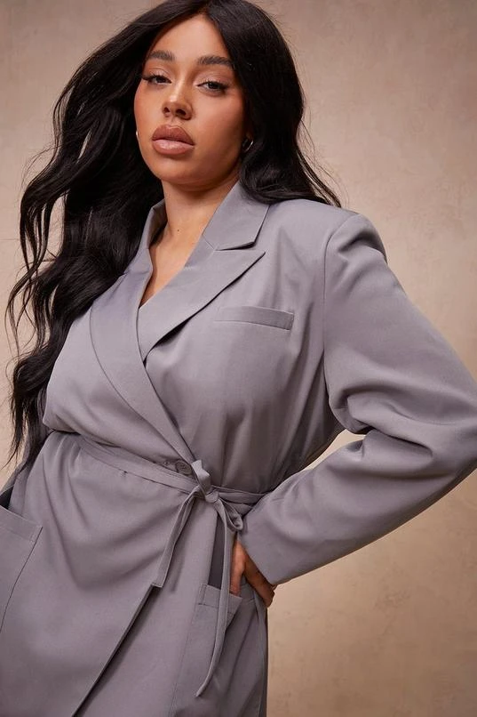 BOOHOO Plus Belt Detail Blazer Dress 4 BOOHOO Plus Belt Detail Blazer Dress - Image 4