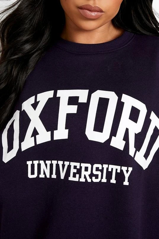 BOOHOO Plus Oxford University Oversized Sweatshirt 4 BOOHOO Plus Oxford University Oversized Sweatshirt - Image 4