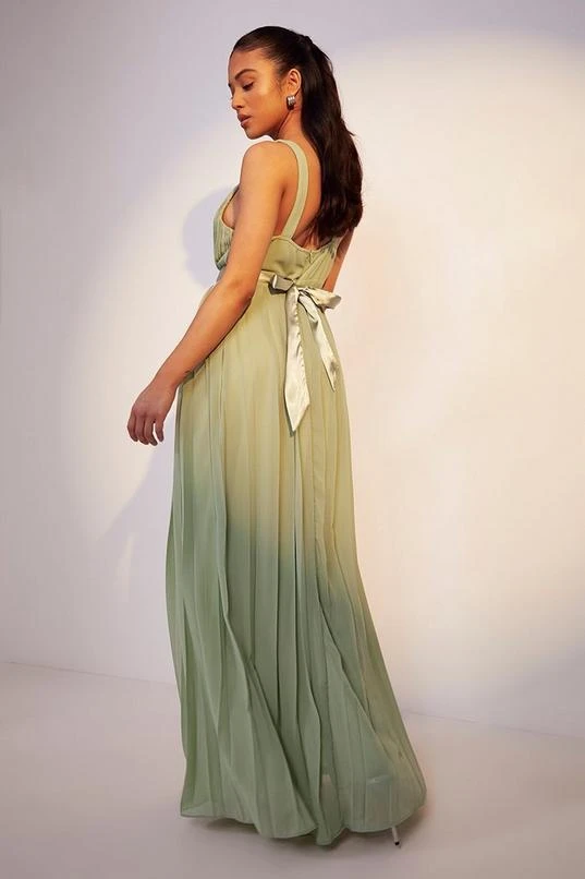 BOOHOO Petite Pleated Belted Maxi Dress 2 BOOHOO Petite Pleated Belted Maxi Dress - Image 2