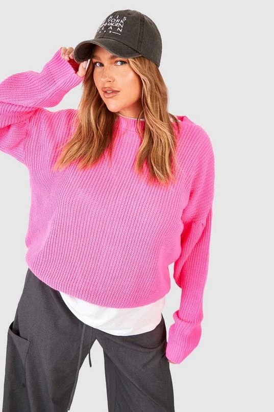 BOOHOO Plus Puff Sleeve High Neck Sweater 1 BOOHOO Plus Puff Sleeve High Neck Sweater