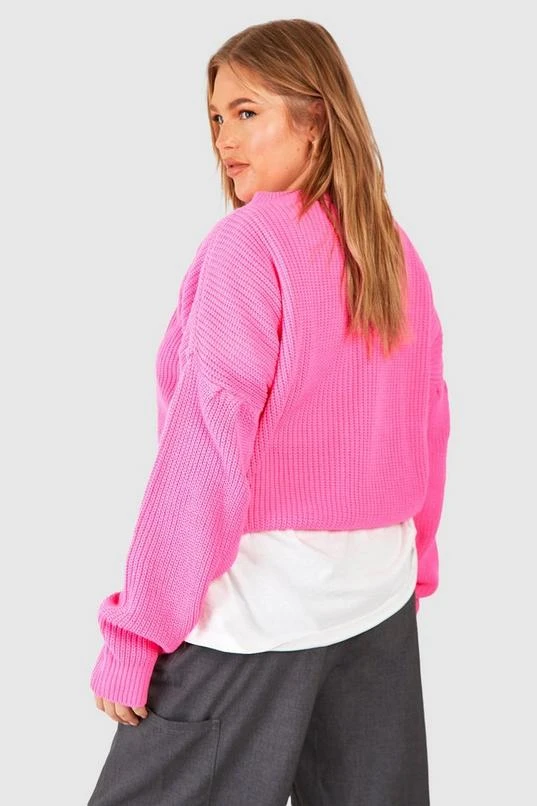 BOOHOO Plus Puff Sleeve High Neck Sweater 2 BOOHOO Plus Puff Sleeve High Neck Sweater - Image 2