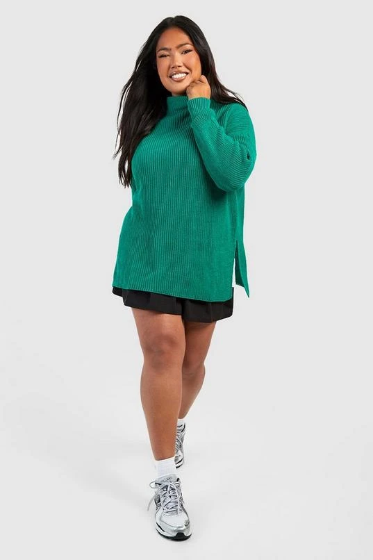 BOOHOO Plus Turtleneck Side Split Sweater 1 BOOHOO Plus Turtleneck Side Split Sweater