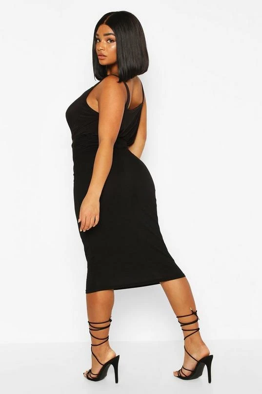 BOOHOO Plus 2 Pack Faux Leather And Jersey Knit Midi Skirt 2 BOOHOO Plus 2 Pack Faux Leather And Jersey Knit Midi Skirt - Image 2