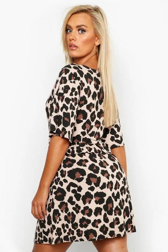 BOOHOO Plus Leopard Ruffle Smock Dress 2 BOOHOO Plus Leopard Ruffle Smock Dress - Image 2