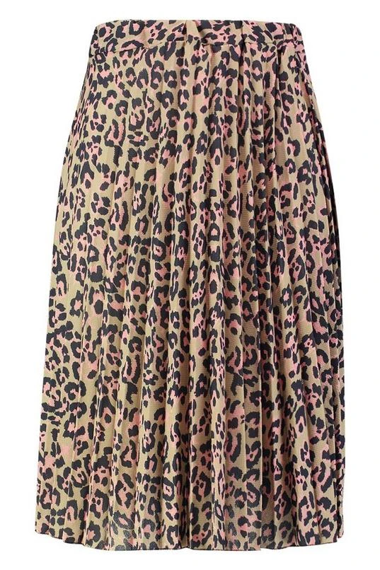 BOOHOO Plus Leopard Print Pleated Midi Skirt 3 BOOHOO Plus Leopard Print Pleated Midi Skirt - Image 3