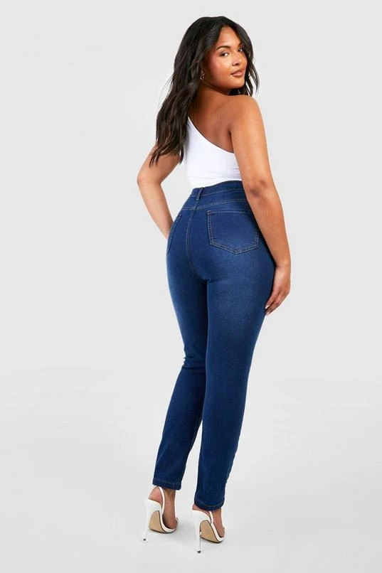 BOOHOO Plus High Waisted True Blue Jeggings 2 BOOHOO Plus High Waisted True Blue Jeggings - Image 2