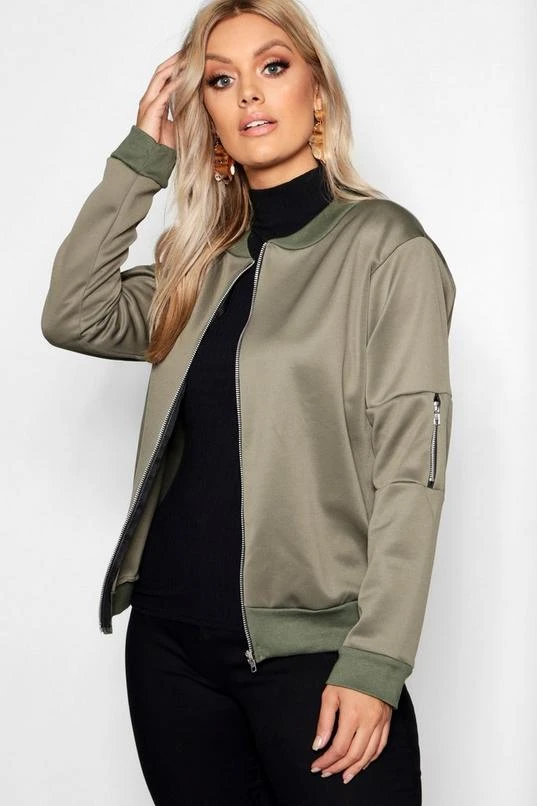 BOOHOO Plus Scuba Bomber Jacket 1 BOOHOO Plus Scuba Bomber Jacket
