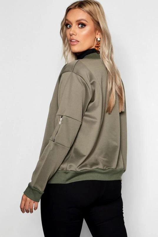 BOOHOO Plus Scuba Bomber Jacket 2 BOOHOO Plus Scuba Bomber Jacket - Image 2