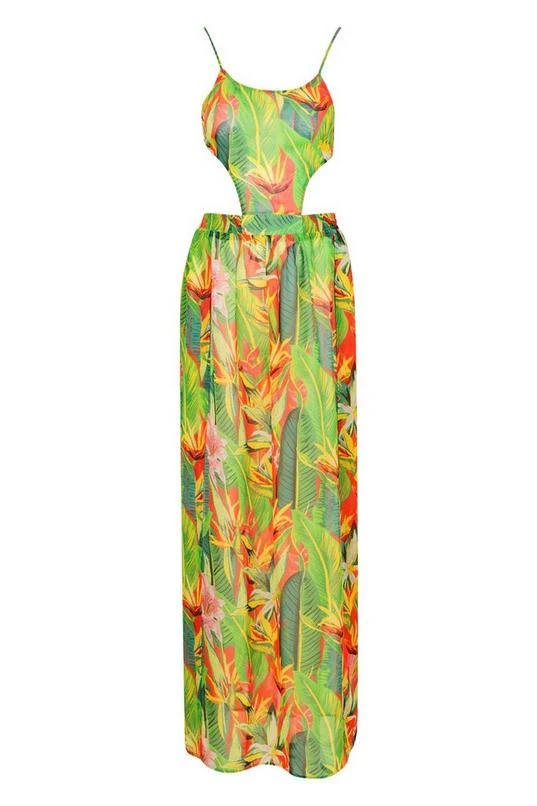 BOOHOO Tropicana Cut Out Maxi Beach Dress 3 BOOHOO Tropicana Cut Out Maxi Beach Dress - Image 3